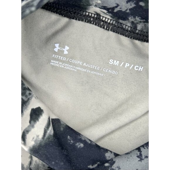 UNDER ARMOUR Cropped Top Women's Size S Meridian Print Running Shirt Gym Workout - Picture 5 of 11